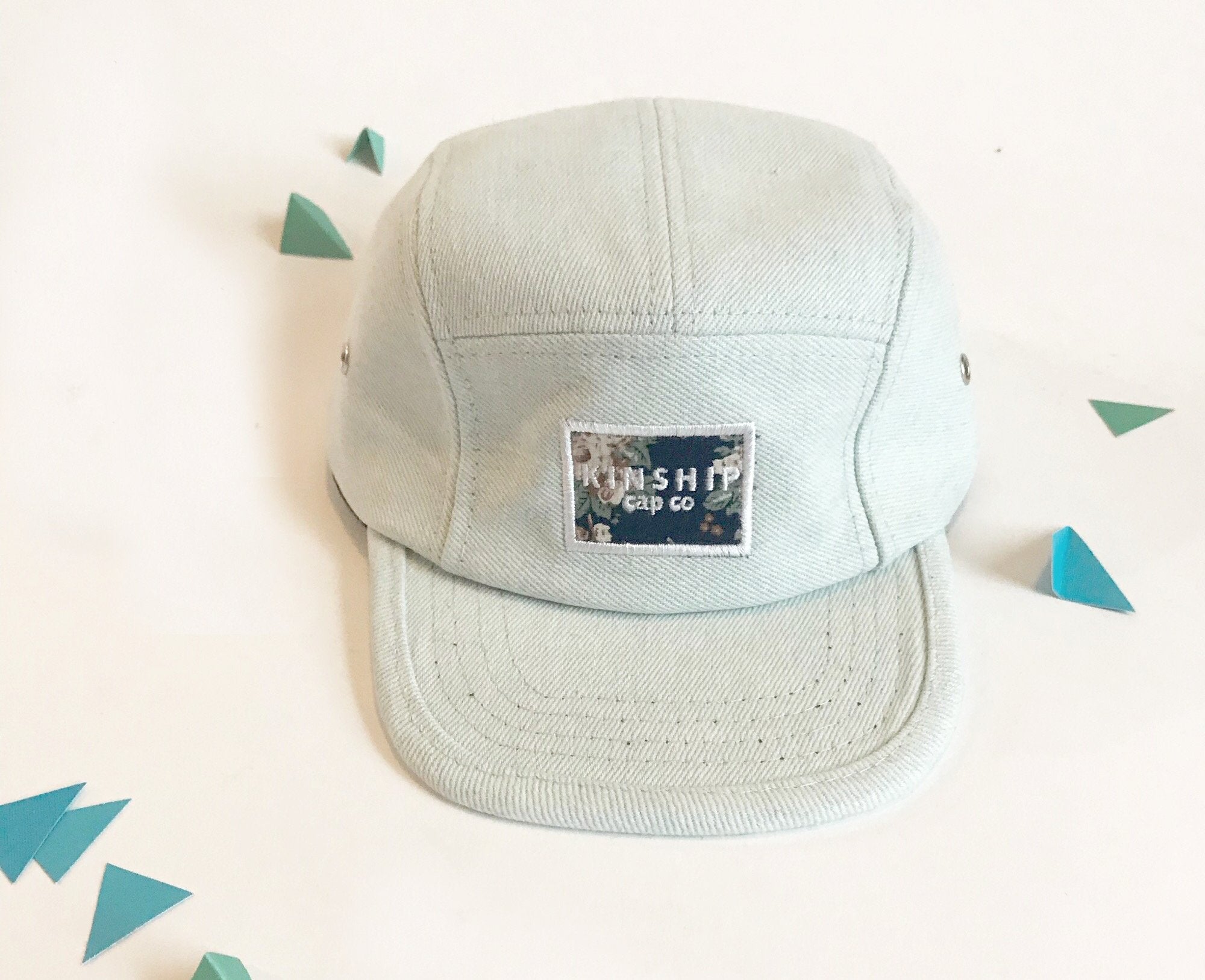 Baby 5-panel hat / Denim – Kinship Cap Co